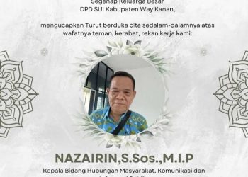 Keluarga Besar Pemkab Way Kanan Kehilangan Sosok Kabid Humas Terbaik