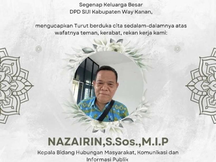 Keluarga Besar Pemkab Way Kanan Kehilangan Sosok Kabid Humas Terbaik