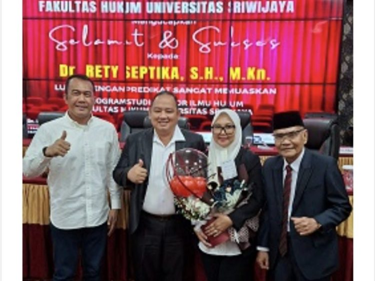Dr Rety Septika SH M.Kn Tuntaskan Studi Doktor di Universitas Sriwijaya