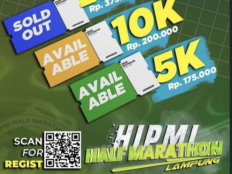 Demam Lari di Lampung: Kategori Jarak Jauh HIPMI Half Marathon Habis Dipesan