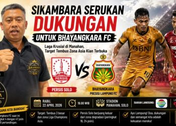 Bhayangkara Presisi Lampung FC Tantang Persis Solo, Sikambara Ajak Warga Lampung Beri Dukungan