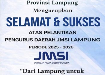 TP Sriwijaya Lampung Dukung Pelantikan JMSI, Nurhasanah: Media Siber Harus Jadi Penangkal Hoaks