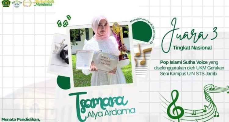 Mahasiswi MPI UIN RIL Sabet Juara III Nasional Pop Islami Sutha Voice
