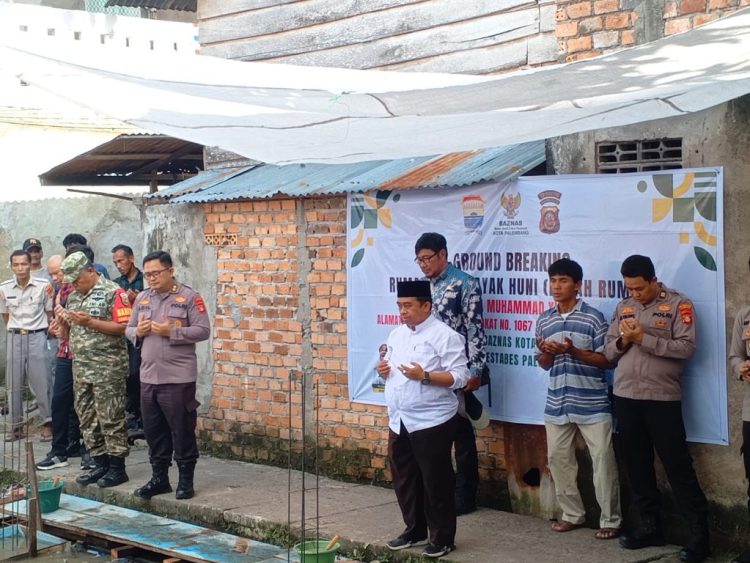 Rumah Nyaris Roboh Kini Dibangun Kembali, Kolaborasi BAZNAS dan Polrestabes Palembang Bantu Pak Yuliono
