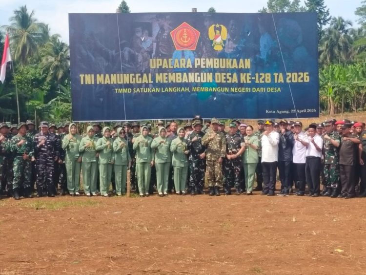 Wabup Tanggamus Buka TMMD Ke-128 di Kalimiring, Dorong Pembangunan Desa dan Ekonomi Warga