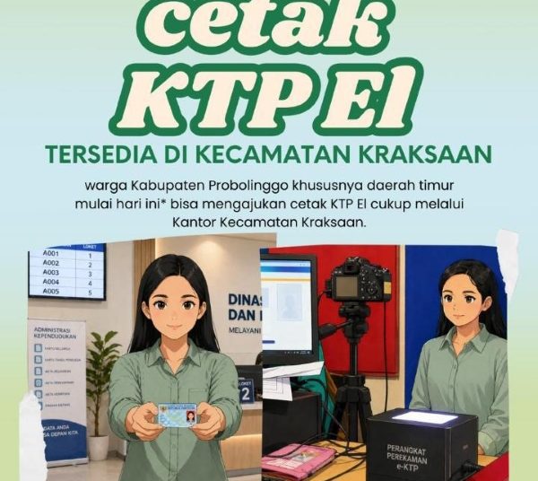 Cetak KTP-el Kini Bisa di Kecamatan Kraksaan, Dispendukcapil Probolinggo Permudah Layanan