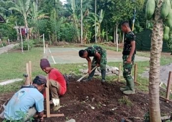 Satgas TMMD ke-128 Kodim 0424/Tanggamus Bangun MCK, Tingkatkan Kesehatan Warga Kalimiring