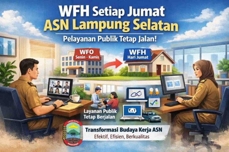 ASN Lampung Selatan WFH Setiap Jumat, Pelayanan Publik Tetap Jalan