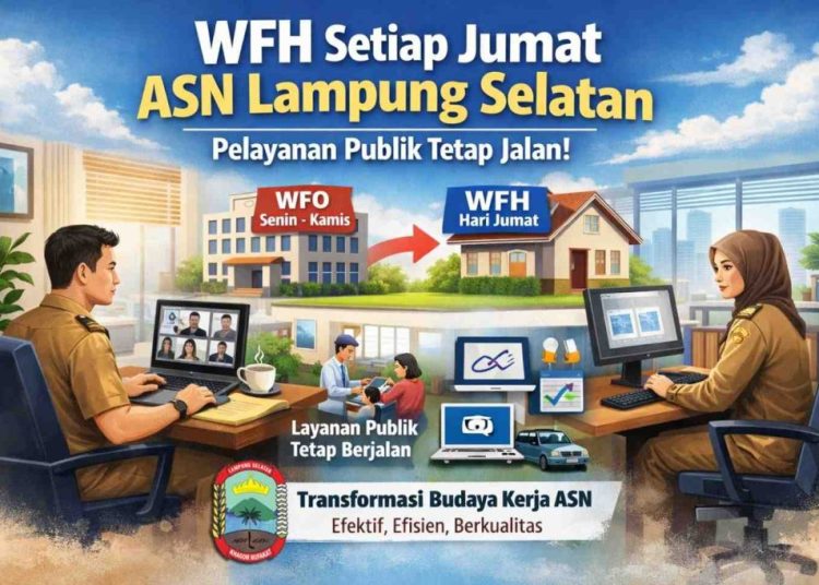 ASN Lampung Selatan WFH Setiap Jumat, Pelayanan Publik Tetap Jalan