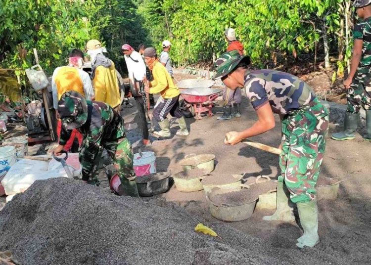 TMMD ke-128 Tanggamus: TNI Kebut Pengerasan Jalan Penghubung Tiga Pekon