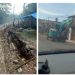 Ekskavator Berantai Melintas di Jalan Aspal, Proyek Drainase Kota Agung Dipertanyakan