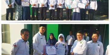 Kemenag Kota Bandar Lampung Beri Penghargaan Siswa Juara Umum MTsN 1