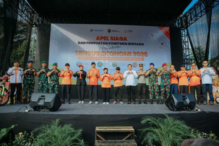Dipimpin Kepala BPS RI, Apel Siaga Sensus Ekonomi 2026 Digelar di Kompleks Gubernur Lampung