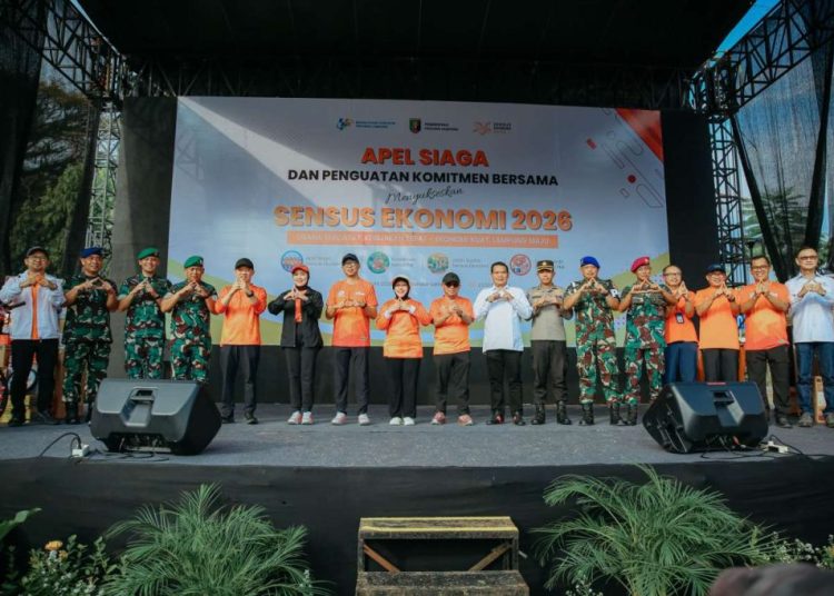 Dipimpin Kepala BPS RI, Apel Siaga Sensus Ekonomi 2026 Digelar di Kompleks Gubernur Lampung