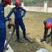 Damkarmat Bandar Lampung Evakuasi Tiga Ular Sanca di Kantor UPTD BPKKLP