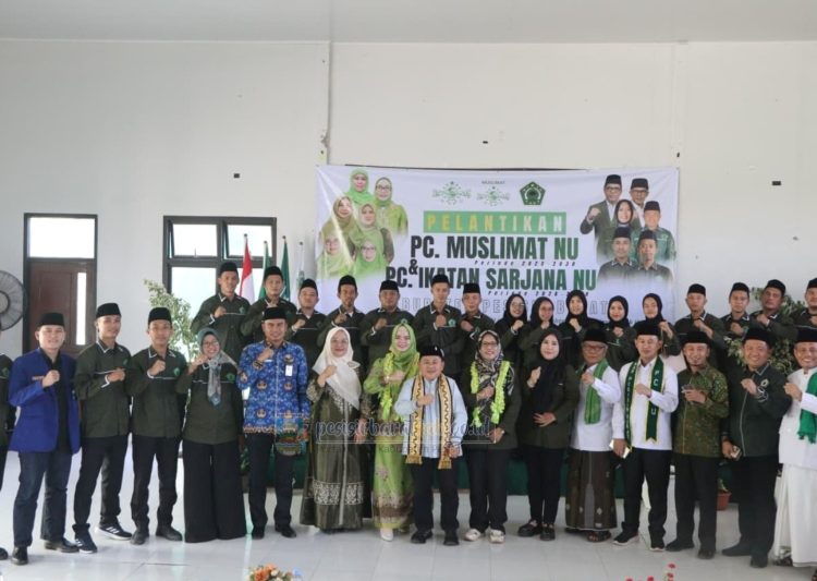 Pelantikan Pengurus Muslimat NU dan ISNU Pesisir Barat, Wabup Tekankan Pengabdian untuk Umat