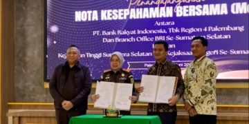 BRI dan Kejaksaan se-Sumsel Jalin Kerja Sama Strategis Melalui Penandatanganan MoU