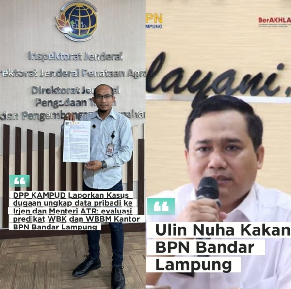 KAMPUD Desak Evaluasi WBK dan Penundaan WBBM BPN Bandar Lampung