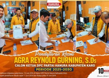 Pendaftaran Ditutup, Agra Reynold Gurning Jadi Calon Tunggal Ketua Hanura Karo