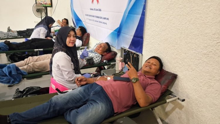 PT Etos Indonusa Rayakan HUT ke-34 dengan Aksi Donor Darah Bersama Forum CSR Lampung dan PMI