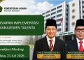 Ikuti Breakfast Meeting Kemenag, Rektor UIN RIL Siap Terapkan Manajemen Talenta ASN