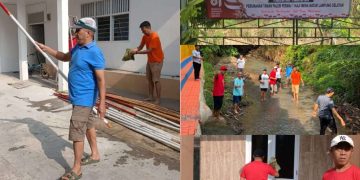 Menyambut HUT RI ke-81, Warga Palem Permai 1 Hajimena Kompak Bersihkan Sungai dan Musala