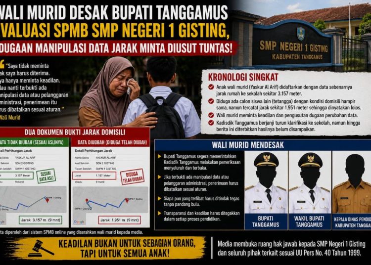 Diduga Ada Rekayasa Jarak Domisili SPMB, Wali Murid di Tanggamus Tuntut Keadilan