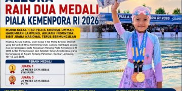 Khalisa Azzura Cahya Harumkan Lampung dengan Dua Medali di Kejuaraan Renang Nasional