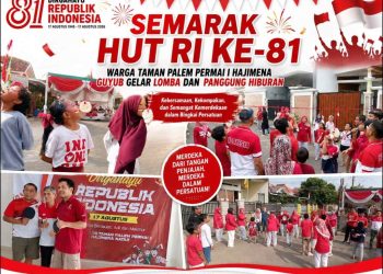 Semarak HUT ke-81 RI, Warga Taman Palem Permai I Hajimena Kompak Gelar Lomba dan Makan Bersama