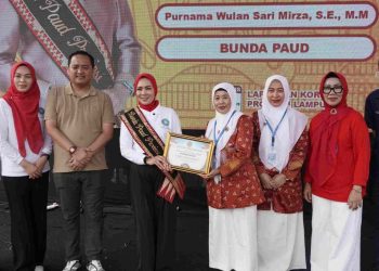 Peringati HAN ke-42 dan HUT ke-81 RI, Puluhan Ribu Anak TK se-Lampung Senam Bersama