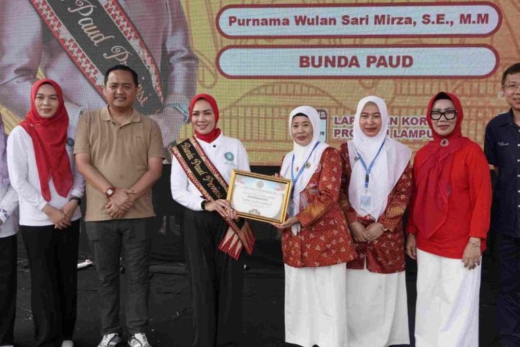 Peringati HAN ke-42 dan HUT ke-81 RI, Puluhan Ribu Anak TK se-Lampung Senam Bersama