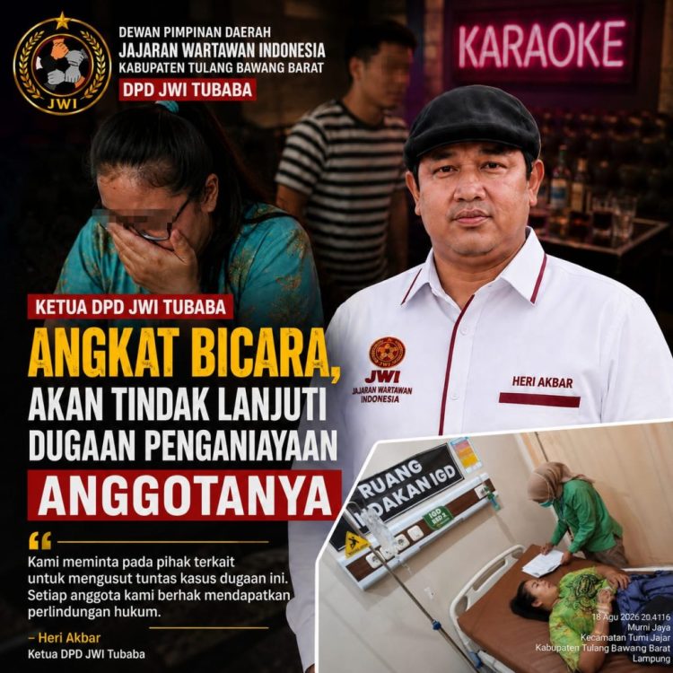 Buntut Dugaan Kekerasan di Ratu Karaoke Pulung Kencana, Ketua JWI Tubaba Minta Polisi Periksa Saksi dan CCTV