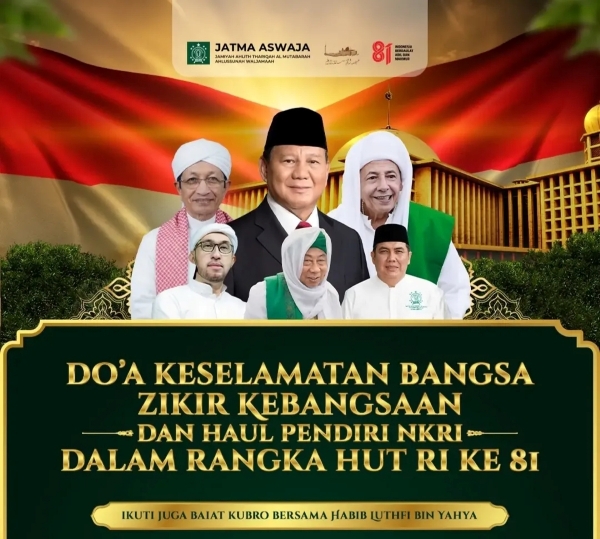 PW Jatma Aswaja Sumsel Bersinergi dengan Ponpes Sabilul Hasanah Ikuti Zikir Kebangsaan di Masjid Istiqlal