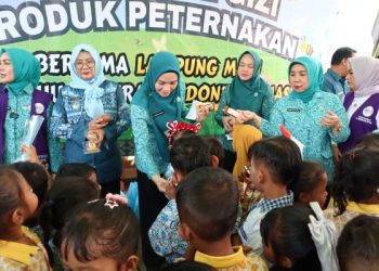 TP PKK Lampung Bina Desa Muara Tenang, Fokus pada Ketahanan Pangan hingga Pencegahan Stunting