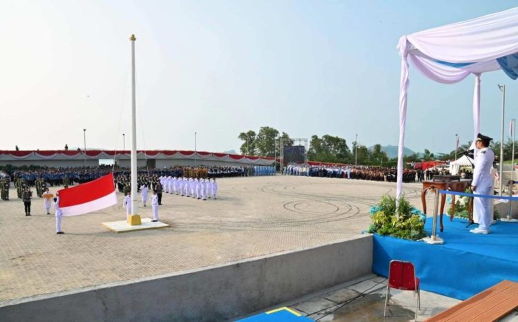 Merah Putih Berkibar di Menara Siger, Lampung Selatan Teguhkan Semangat Persatuan