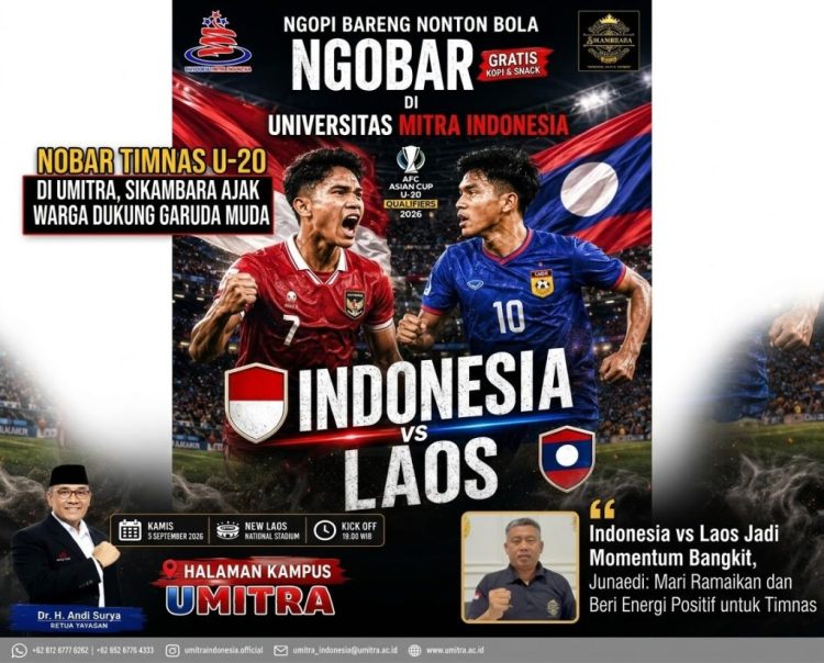 Kualifikasi Piala Asia U-20 2027: Sikambara Gelar Nobar di Umitra Bandar Lampung