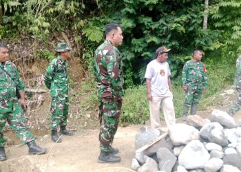 Buka Keterisolasian Warga Pelosok Karo, Kodim 0205 Kebut Pembangunan Jembatan Merah Putih