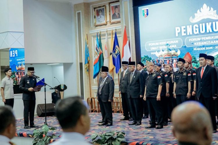 Kukuhkan Tiga Forum Kerukunan Daerah, Gubernur Mirza Tegaskan Keberagaman Modal Pembangunan Lampung