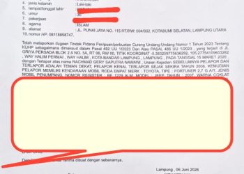 Buron Kasus Fortuner Ketua KPU Lampura Lolos dari Kejaran Jatanras, Kabur Lewat Rumah Pejabat