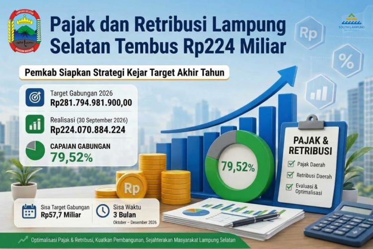 Kejar Sisa Target Rp262 Miliar, Pemkab Lampung Selatan Perketat Penarikan Pajak Daerah