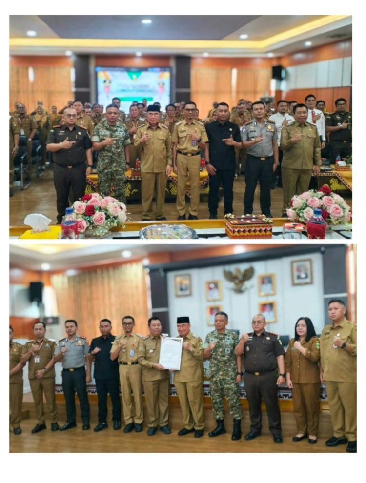 Bersama Forkopimda dan Seluruh OPD, Pemkab Tanggamus Teken Pakta Integritas Menuju WBK-WBBM