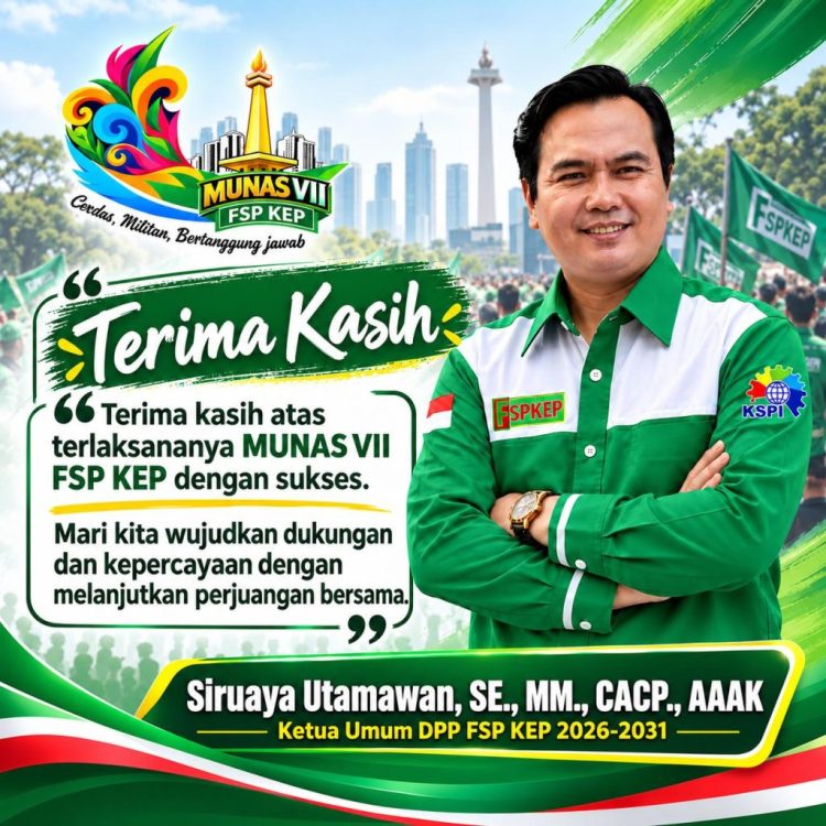 Tokoh Asal Tanggamus Siruaya Utamawan Pimpin Federasi Buruh Kimia dan Tambang KSP