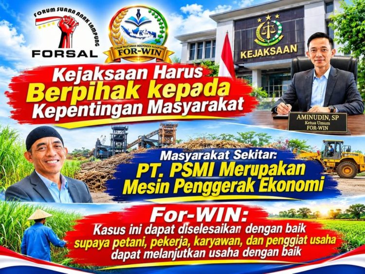 Rekening Diblokir Kejaksaan, FORSAL dan For-WIN Desak Penyelamatan Nasib Petani PT PSMI
